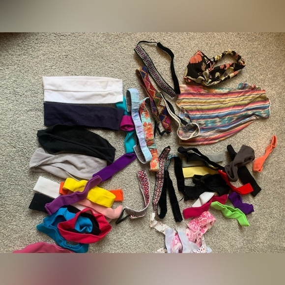 Head Band Lot Hippie Boho Hair Head Bands Multi Color Patterns - Picture 4 of 4